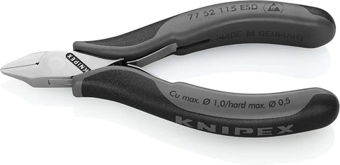 KNIPEX - 77 52 115 ESD Tools - Electronics Diagonal Cutters, ESD (7752115ESD)