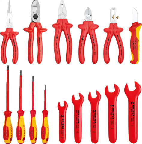 KNIPEX 98 99 13 15 Piece 1,000V Insulated Tool Roll Bag