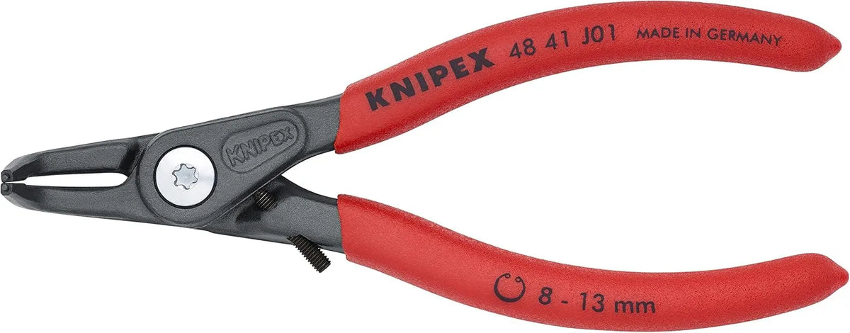 KNIPEX Tools 48 41 J01 Precision Circlip Snap-Ring Pliers with Limiter, Internal 90-Degree Angle