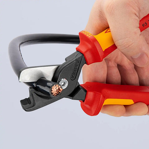 KNIPEX Tools 95 18 225 US StepCut® XL Cable Shears-1000V Insulated, 9"