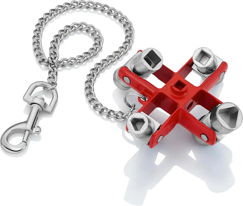 KNIPEX 00 11 06 Universal Control Cabinet Key, Red