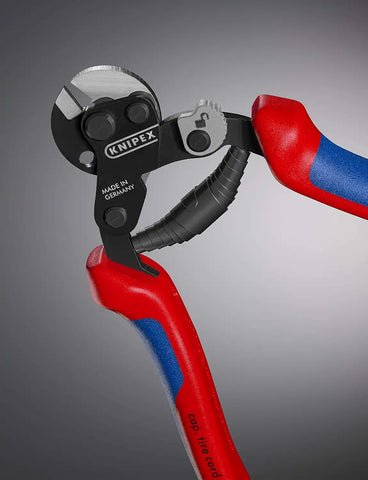 KNIPEX Tools 95 62 160 Wire Rope Cutters with Opening Lock and Spring, 6-Inch
