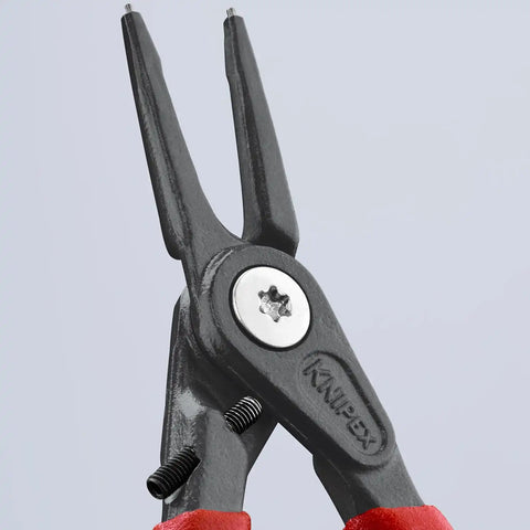 KNIPEX Tools 48 31 J0 Precision Circlip Snap-Ring Pliers with Limiter, Internal Straight