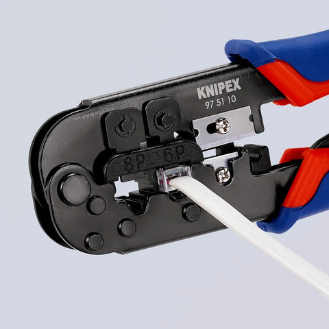 KNIPEX 97 51 10 Western Plug Type Comfort Grip Crimping Pliers