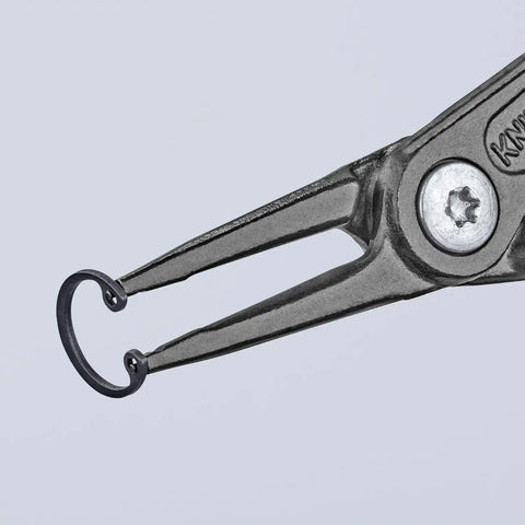 KNIPEX Tools 48 31 J0 Precision Circlip Snap-Ring Pliers with Limiter, Internal Straight