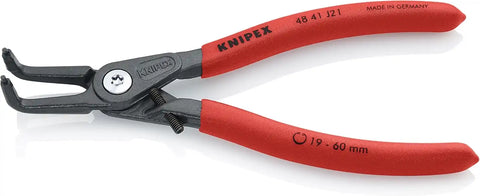 KNIPEX Tools 48 41 J21 Precision Circlip Snap-Ring Pliers with Limiter, Internal 90-Degree Angle
