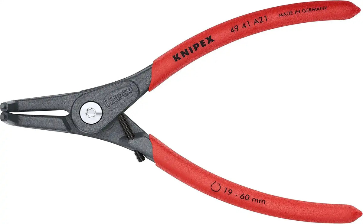 KNIPEX Tools 49 41 A21 Precision Circlip Snap-Ring Pliers with Limiter, External 90-Degree Angle