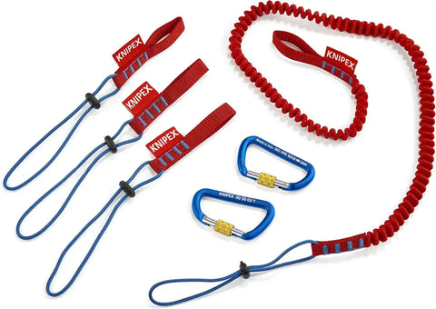 Knipex Tools 00 50 04 T BKA Tether System Lanyard, Adapter Straps, Carabiners