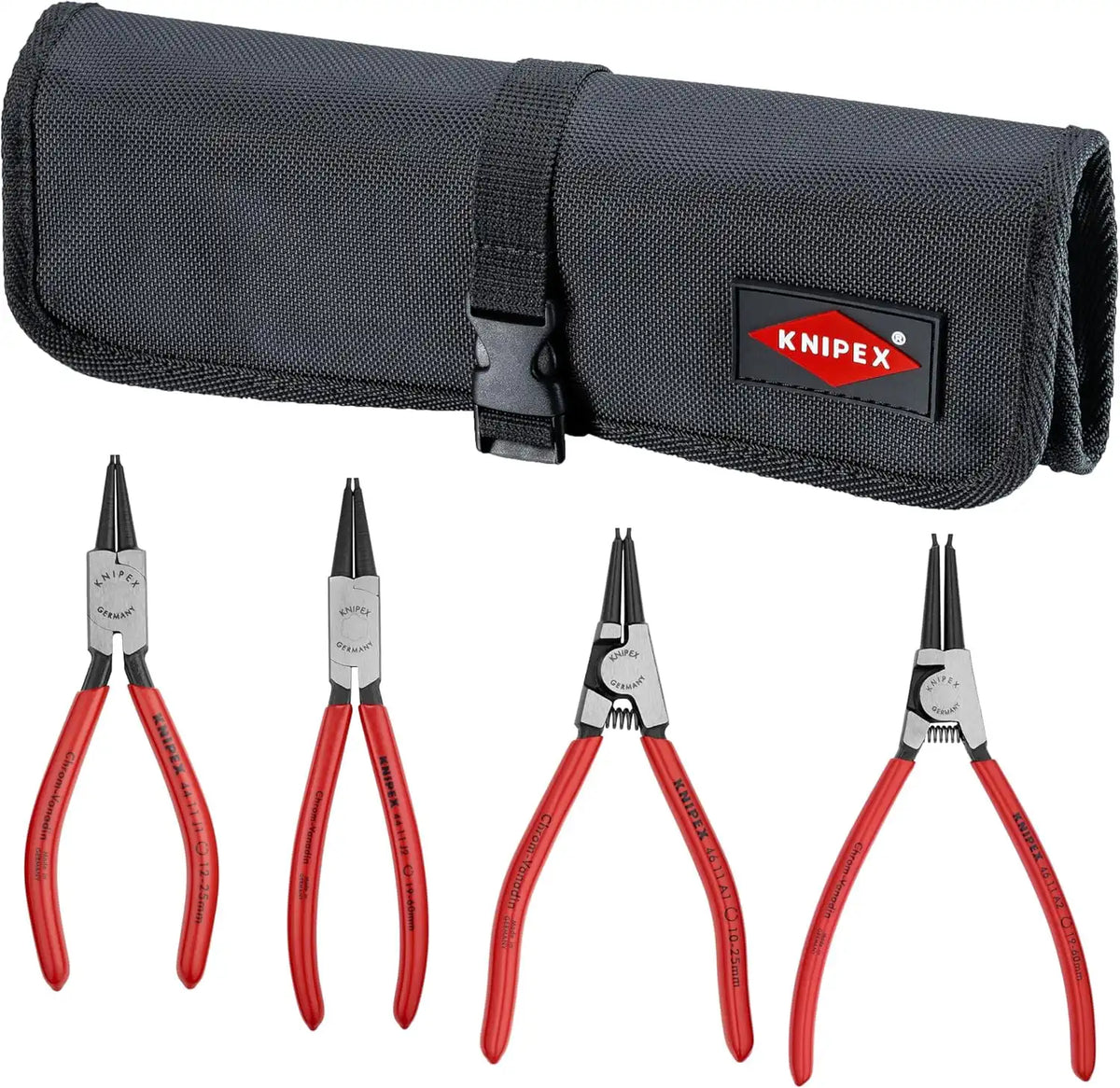 Knipex 9K 00 19 51 US Circlip Snap-Ring Pliers Set in Pouch (4 Piece)