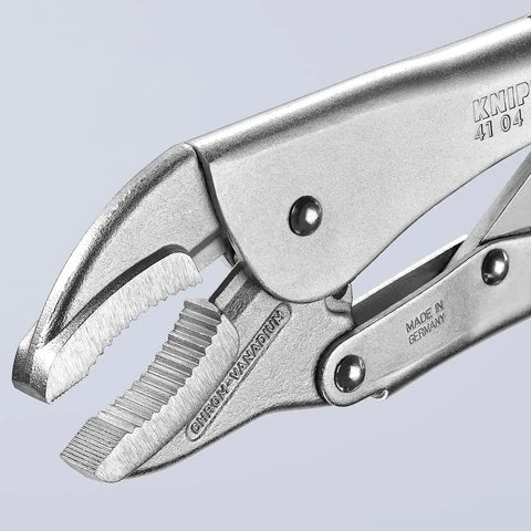 KNIPEX - 41 04 300 Tools - Locking Pliers, Round Jaws, Chrome (4104300)